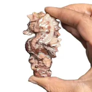 Calcite Seahorse - Natural Stone Figurine for Home Decor and Healing