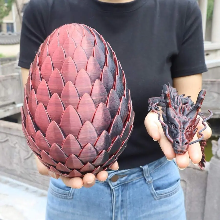 18cm Egg + 60cm Dragon - Black Red