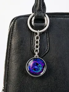 Creative Zodiac Keychain Pendant, Cute Cartoon Characters Design, Fashionable Key Accessory, Perfect Gift for All Seasons