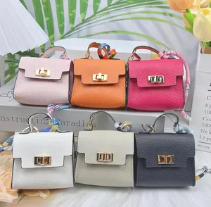 Mini Platinum Bag Square Decoration Cute Creative Car Key Decoration Earphone Bag Mouth Red Envelope  Colorful