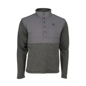 Ariat Mens Caldwell Reinforced Snap Sweater Casual - Grey