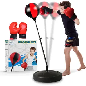 Punching Bag for 3-8  , Boxing Bag Set with Boxing Gloves,  Punching Bags with Height Adjustable Stand, Boxing Bag Set  for Boys & Girls