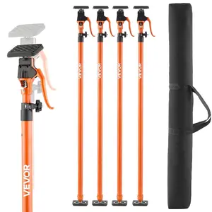 fathersdaygift  VEVOR Cabinet Jack Support Pole, 4-Pack, 49.2-114.6 Inch Steel Telescopic Quick Support Rod, Adjustable 3rd Hand System up to 198 lbs Capacity for Installing Cabinets, Lifting Drywall, Cargo Bars