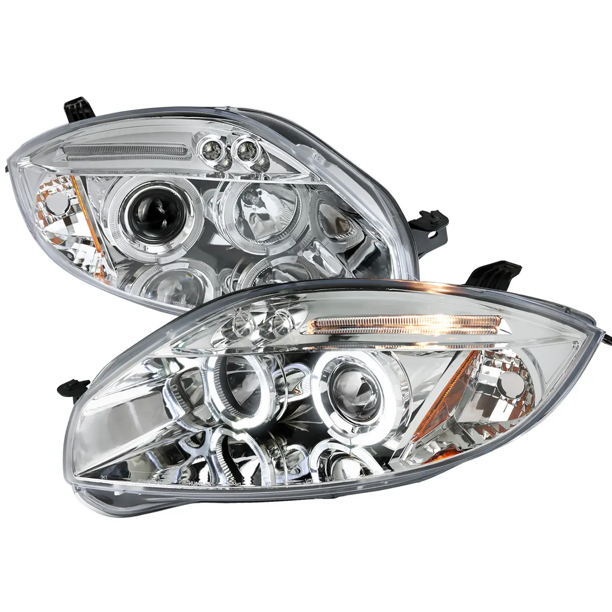 2006-2012 Mitsubishi Eclipse Dual Halo Projector Headlights (Chrome Housing/Clear Lens) 2006-2012 Mitsubishi Eclipse Dual Halo Projector Headlights (Chrome Housing/Clear Lens)