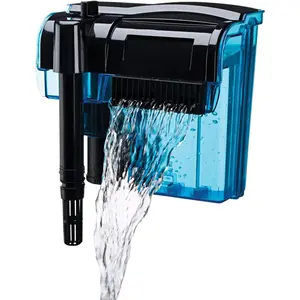 Efficient Hang-On Aquarium Filter – Quad Filtration System – Ideal for Freshwater and Saltwater Tanks – Reusable Power Filter – Easy Installation and Low Maintenance flip  aquatics
