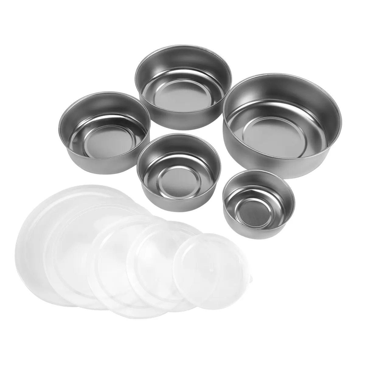 5 PCS Stainless Steel Food Container Sealed Crisper Storage Lunch Box Bowls with Lids Food Storage Box Lunch Box Bowl
