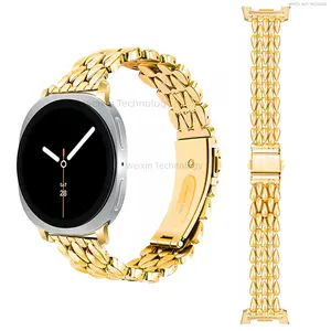 Elegant Silver Color Metal Band for Galaxy Watch 8/8 Classic, Luxury Designer Bracelet, Stylish Women's Stainless Steel Smart Watch Strap 40mm