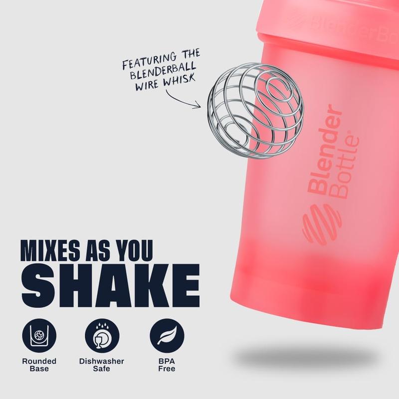 BlenderBottle Classic V2 Shaker Bottle | 28oz Protein Shake Cup, Light Pink