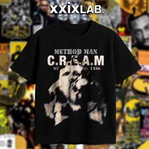 29Lab. Wutang Double Side Heavy Cotton Graphic Hoodie Vintage Rap Shirt Hiphop Streetwear Clothing Gift For Music Lovers Breathable Printing Lightweight T-Shirt