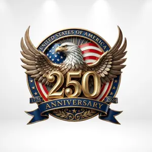 USA 250th Anniversary Sticker – Patriotic Eagle Vinyl Decal, America 1776-2026 Semiquincentennial, American Flag Car Made in USA