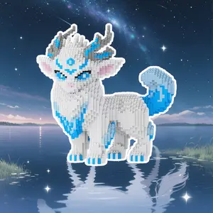 9500pcs Animal Horse 3D Puzzle Building Block Creative Decoration, Birthday Halloween Valentine Christmas Holiday Gift, DIY Craft Home Decor