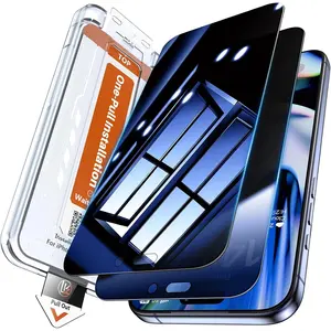 Lk 2-Pack iPhone Privacy Screen Protector, Auto-Dust Removal, Durable Anti-Spy Tempered Glass, Bubble-Free, Easy Install, Case-Friendly Design