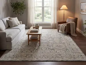 Dynamic Rugs Charlotte 19900-190 6.7X9 Ivory/Grey Area Rug