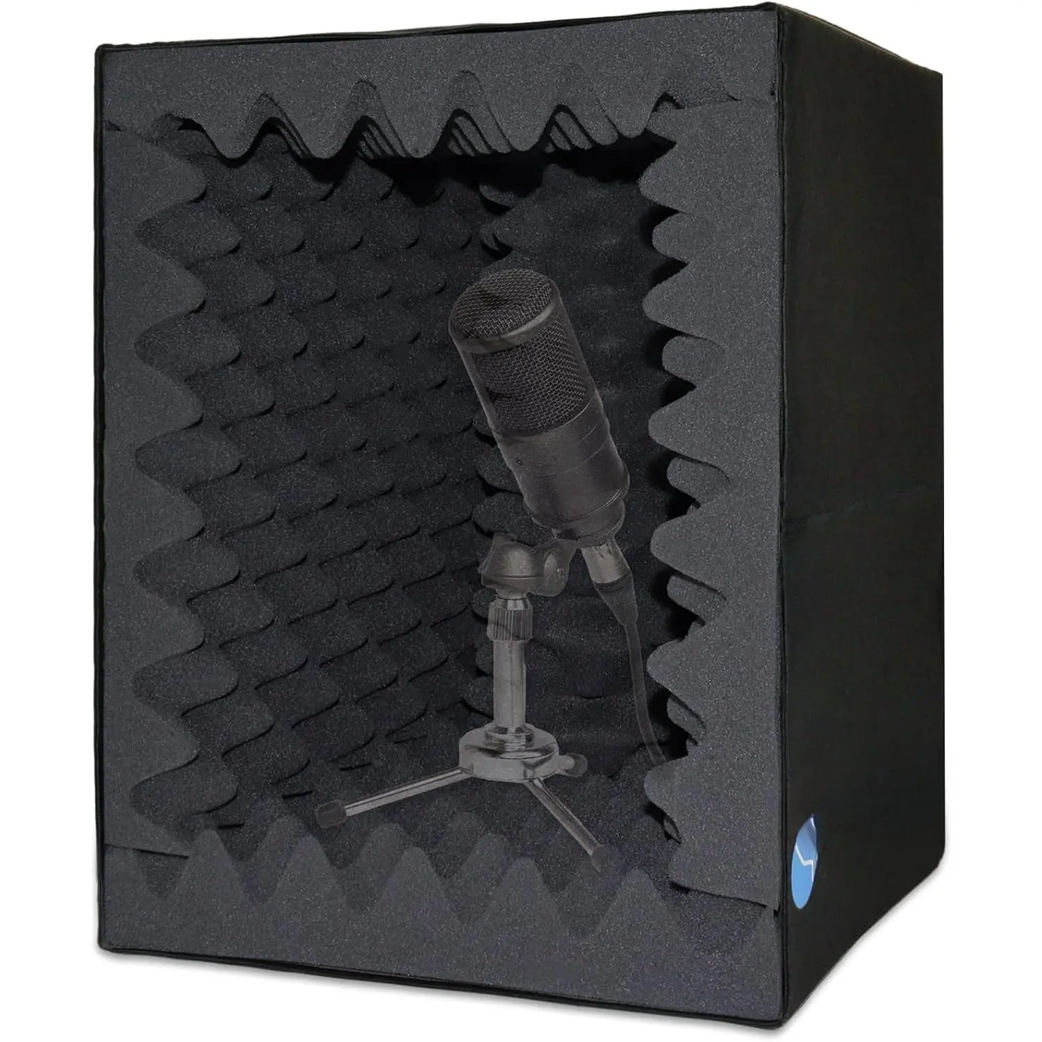Portable Vocal Booth Box - Large Foldable Microphone Isolation Shield with Thick Dense Felt Acoustic Material, Audio Space Saver for Desk & Boom Arm Stand Use, Trusted Strengthened Mount Compatible with Recorder Pen, Audio Equipment for Instrumentals