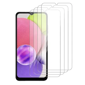 [4 Pack] Glass Screen Protector Compatible for Samsung Galaxy A03s[9H Hardness]-HD Screen Tempered Glass, Scratch Resistant, Easy Install [Case Friendly][Bubble Free] 2.5D Edge