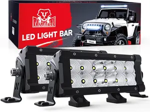 Nilight LED Light Bar 7.6 Inch 2PCS 60W Flood Spot Combo Beam 7200LM Osram P8/5W Chips Offroad Lighting IP68 LED Driving Light for Pickup Truck SUV ATV UTV Boat 4x4 Jeep  dealsforyoudays