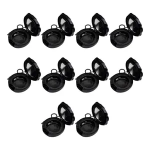 10PCS Portable Rose Lipstick Containers with Mirror Travel Cosmetic Jars