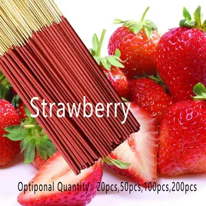 Strawberry Scented Incense Sticks, 22cm Long-Lasting Fragrance, 45min Burn Time, Bamboo Stick Design, Ideal for Home Decor & Gifts