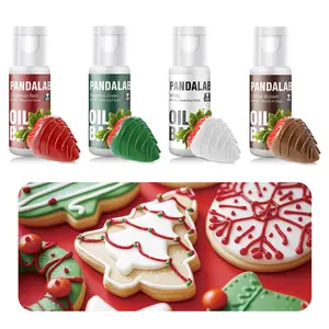 Oil Based Food Coloring for Chocolate, Red Green White Baking Dye Set, Edible Color for Candy Melts, Cake Pops, Cakesicles, Donuts, 0.67 fl oz Bottles