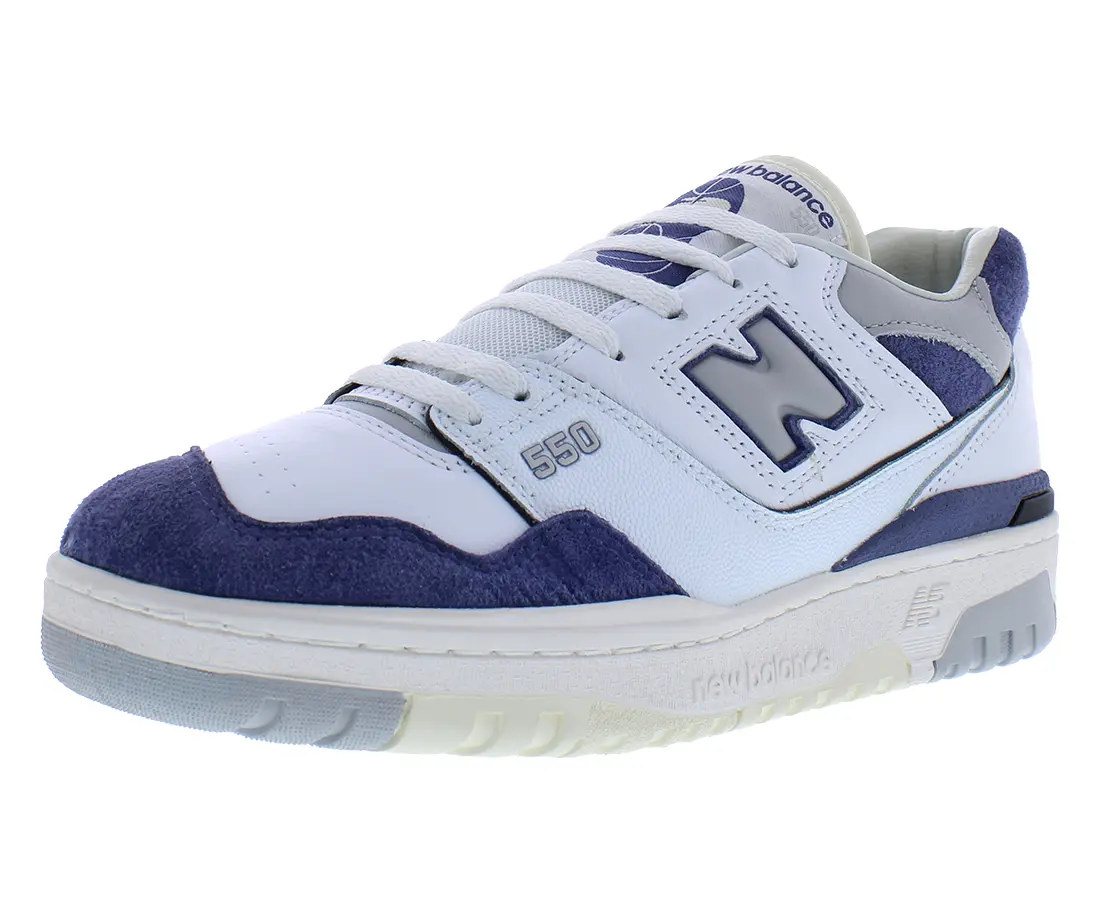 NEW BALANCE 550 Men's Leather Low-Top Sneakers, Casual Retro Athletic Footwear for Everyday Streetwear Style, Sports Shoes