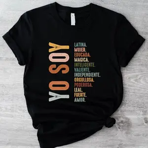 [100%25 Cotton] Yo Soy T-Shirt, Mujer Latina Shirt, Mexican Latina Mujer Independiente Tee, Hispanic Gift Shirt, Mexican Shirt. Shirtslatinas Cotton Casual T-Shirt For Men And Women