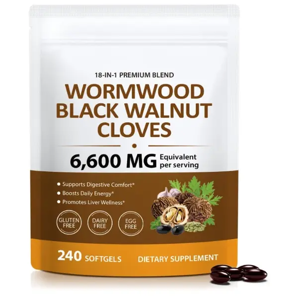 Holior 18-in-1 Black Walnut & Wormwood Herbal Blend for 240 Count (Pack of 1)