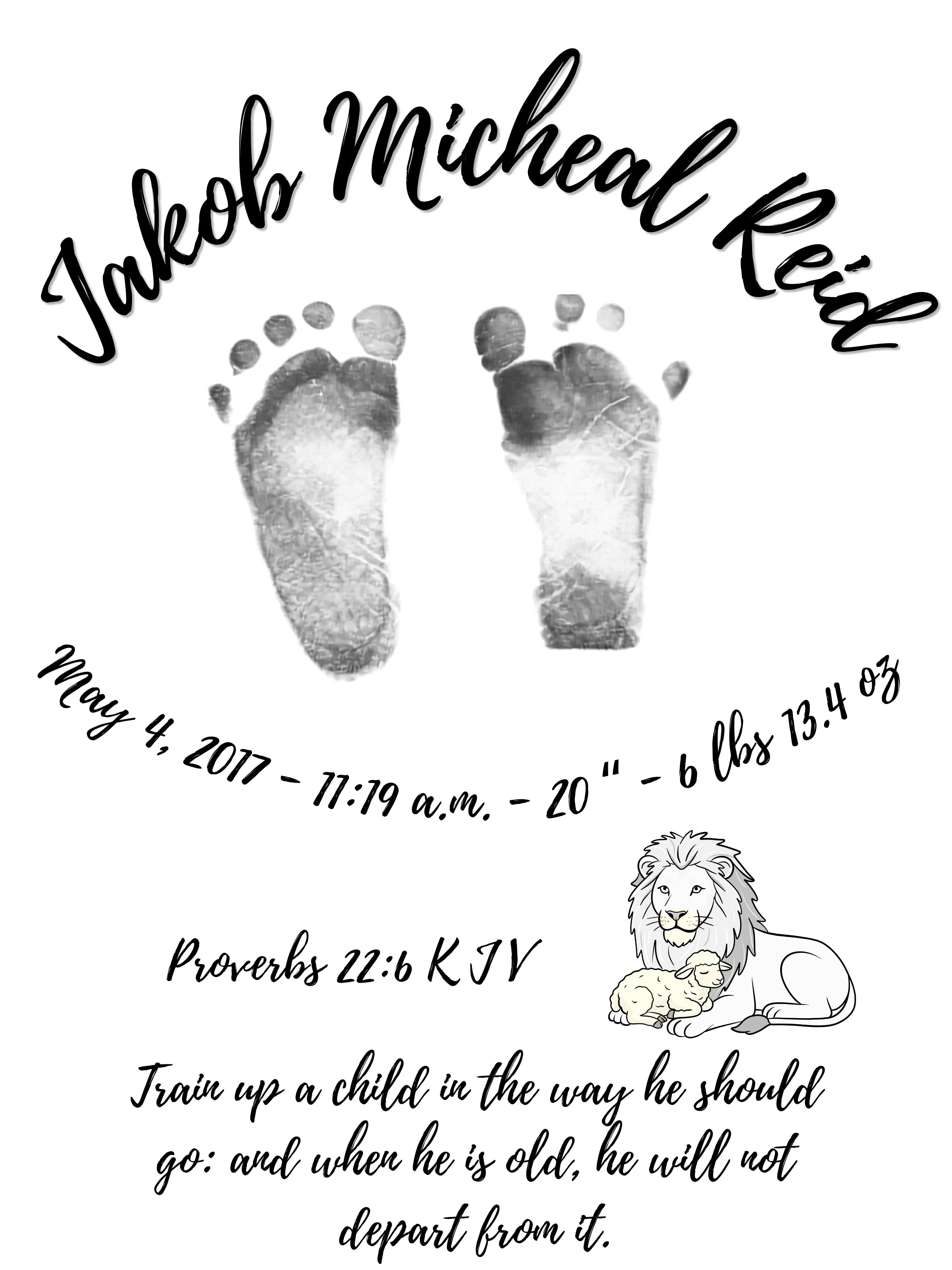 Vellum Baby Birth Keepsake