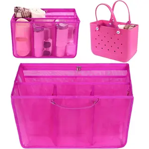 Beach Bag Organizer Compatible with X Large  Accessories Inserts, Lightweight Mesh Insert Divider Pouch for  XL Bogg Bags, Beach Tote Bags Insert for Organizing