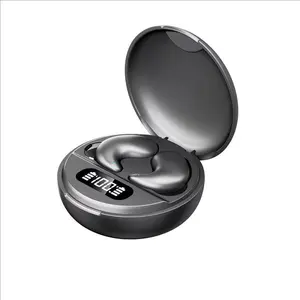 Ultra-thin wireless sleep earbuds, invisible sleep earbuds, comfortable wear, charging case with real-time LED display, long battery life, ENC noise-canceling microphone, compatible with iOS and Android systems, suitable for sports, work, sleep, and commu