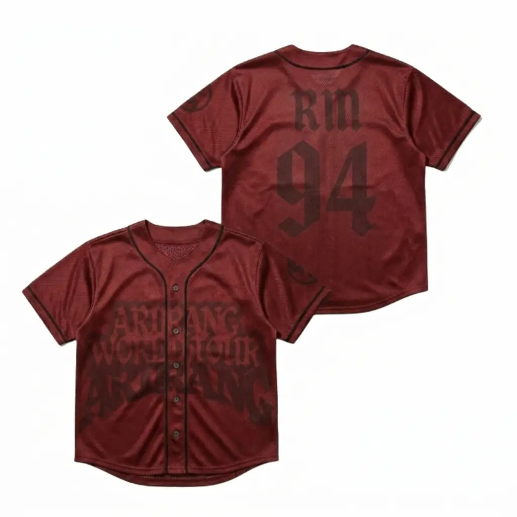 Bangtan World Tour ARIRANG Baseball Unisex Jersey Red PRINTED Remake Unisex For Fan S-5XL