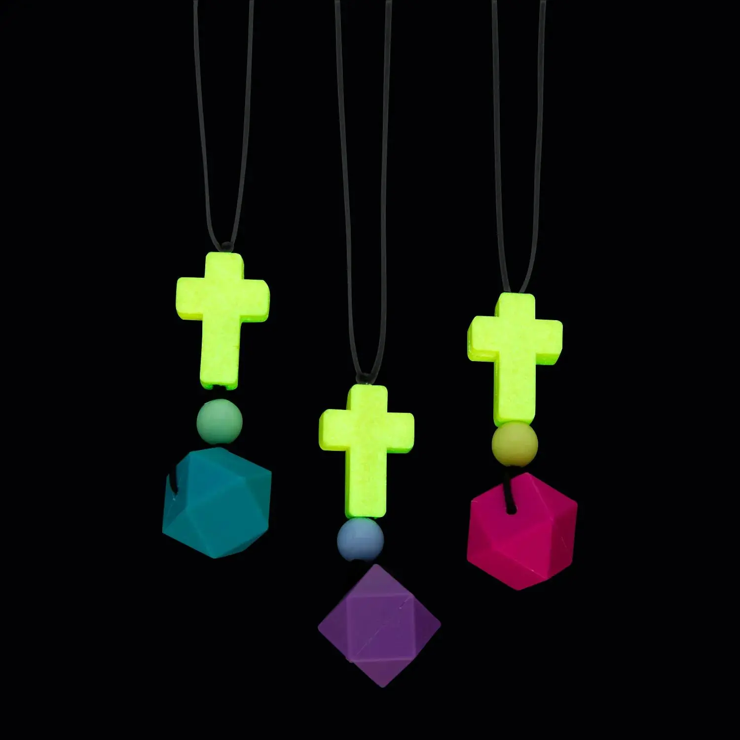 Glow-in-the-Dark Religious Be the Light Sensory Necklaces - 12 Pc