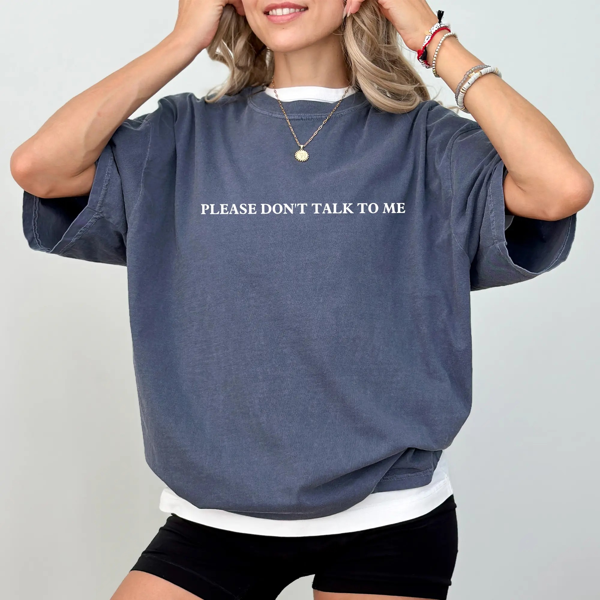 Please Don't Talk to Me Comfort Colors Shirt, Funny Sayings Unisex Graphic Tee, Introvert  Apparel Gift Shirt, Sarcastic Clothing