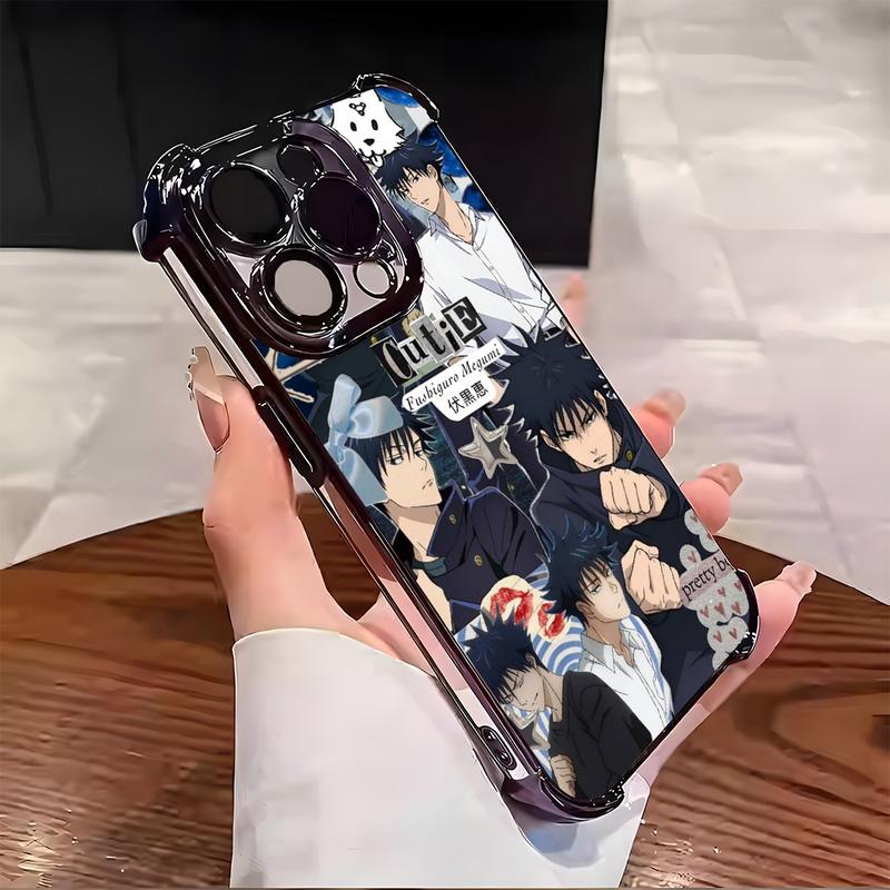 Jujutsu Kaisen Fushiguro Megumi Anime Fan Phone Case Cute Pretty Boy Artwork for Halloween Christmas Gift Compatible with iPhone 11/12/13/14/15/16 (Pro Max/Plus)