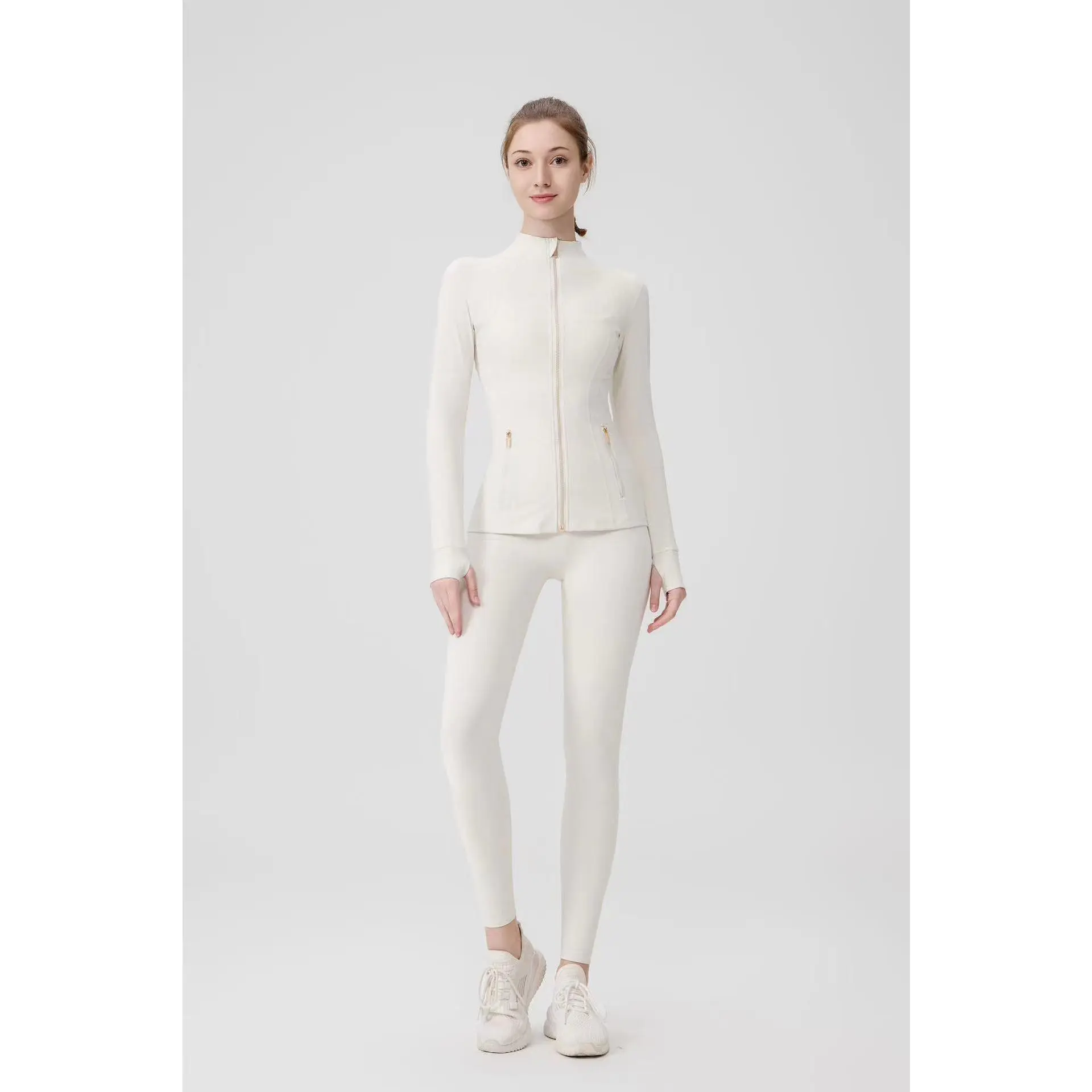 White/Gold [Yoga pants+jacket] Original