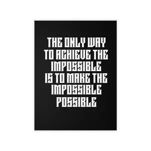 Impossible Possible Inspirational Wall Decals, Motivational Home Decor, Uplifting, Good Vibes Quote, Positive Saying Decal Matte Decoration plaster