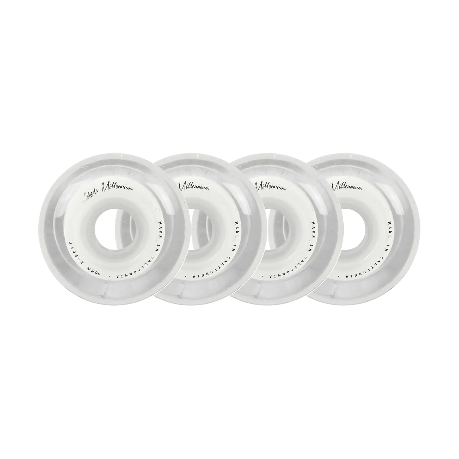 Labeda Roller Hockey Wheels - Millennium Gripper 80mm 74A White (4-Pack)