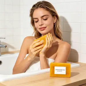 Turmeric & Kojic Acid Cleansing Soaps, 3 Counts/set Natural Extract Soaps, Daily Body Cleansing Products, Skin Care Products, Comfort