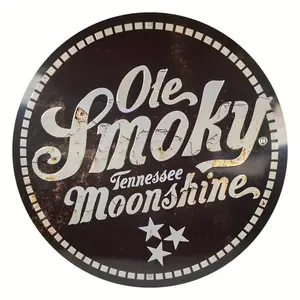 Vintage Moonshine Wall Art, Round Wall Decor, Wall Art for Home Living Room Bedroom Office, Home Decor, Room Decor, Poster, Starry Sky Print