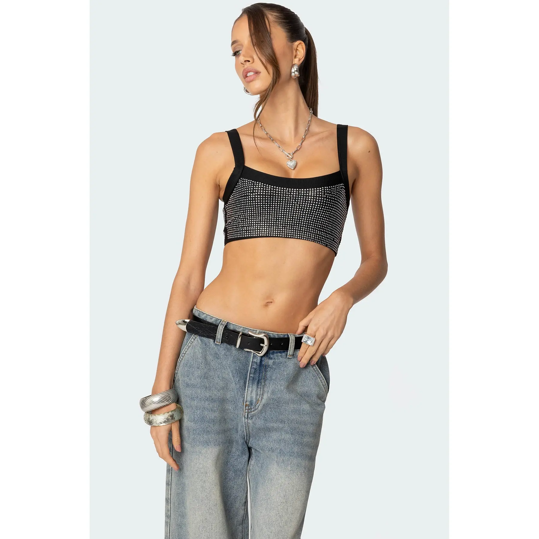 rib knit crop top - TikTok Shop