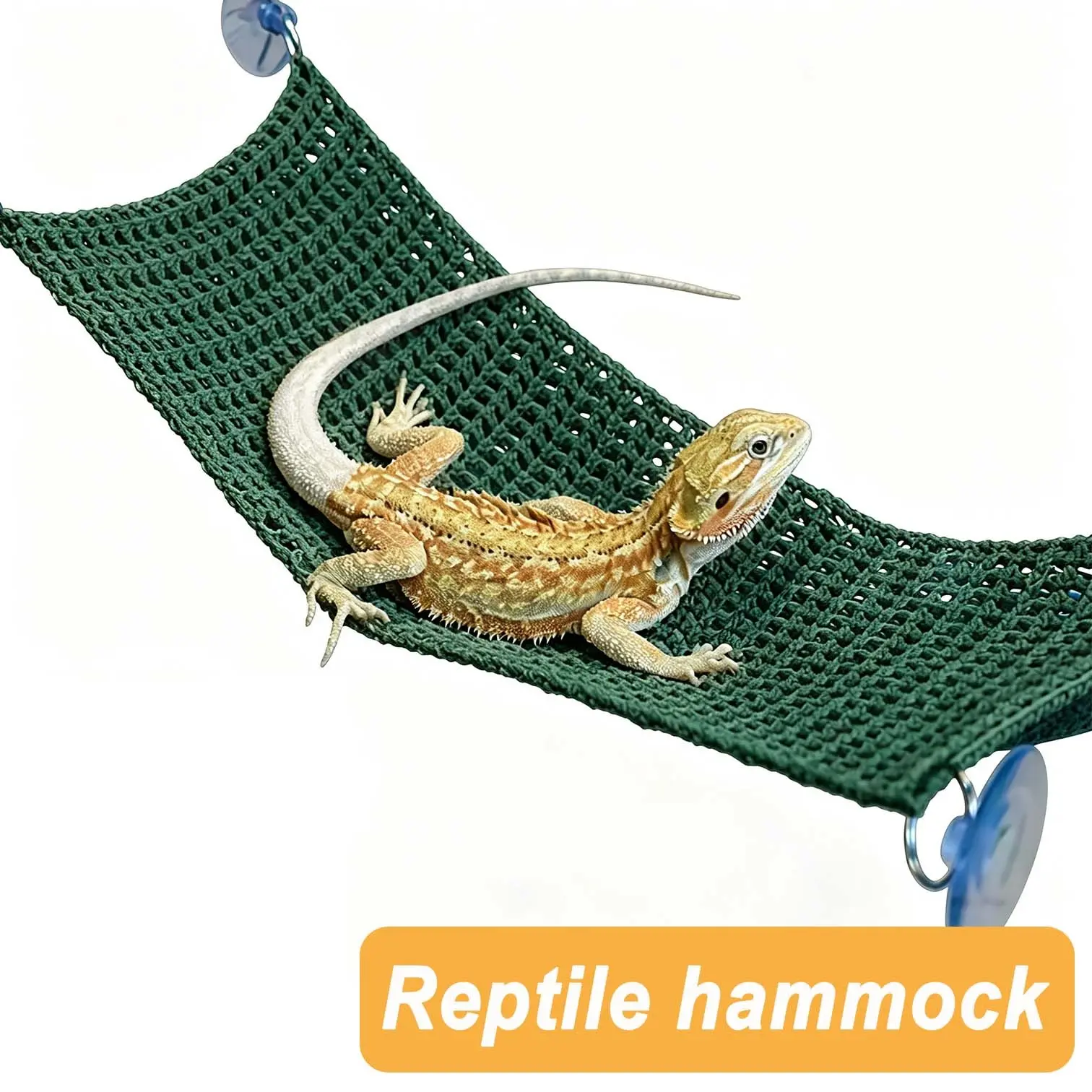 Reptile Hammock Toy, Mesh Swing Bed for Small Pets, Ideal for Lizards, Snakes, Frogs, Durable Pet Climbing Net, Single Piece Design