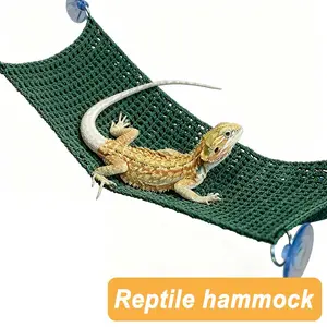 Reptile Hammock Toy, Mesh Swing Bed for Small Pets, Ideal for Lizards, Snakes, Frogs, Durable Pet Climbing Net, Single Piece Design