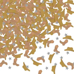 Beistle Fanci-Fetti Western Icons (copper, gold, silver) Party Accessory  (1 count) (1 Oz/Pkg)