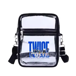 TWICE Stadium Approved Clear Bag This Is For World Tour Crossbody Purse Transparent with Logo Design