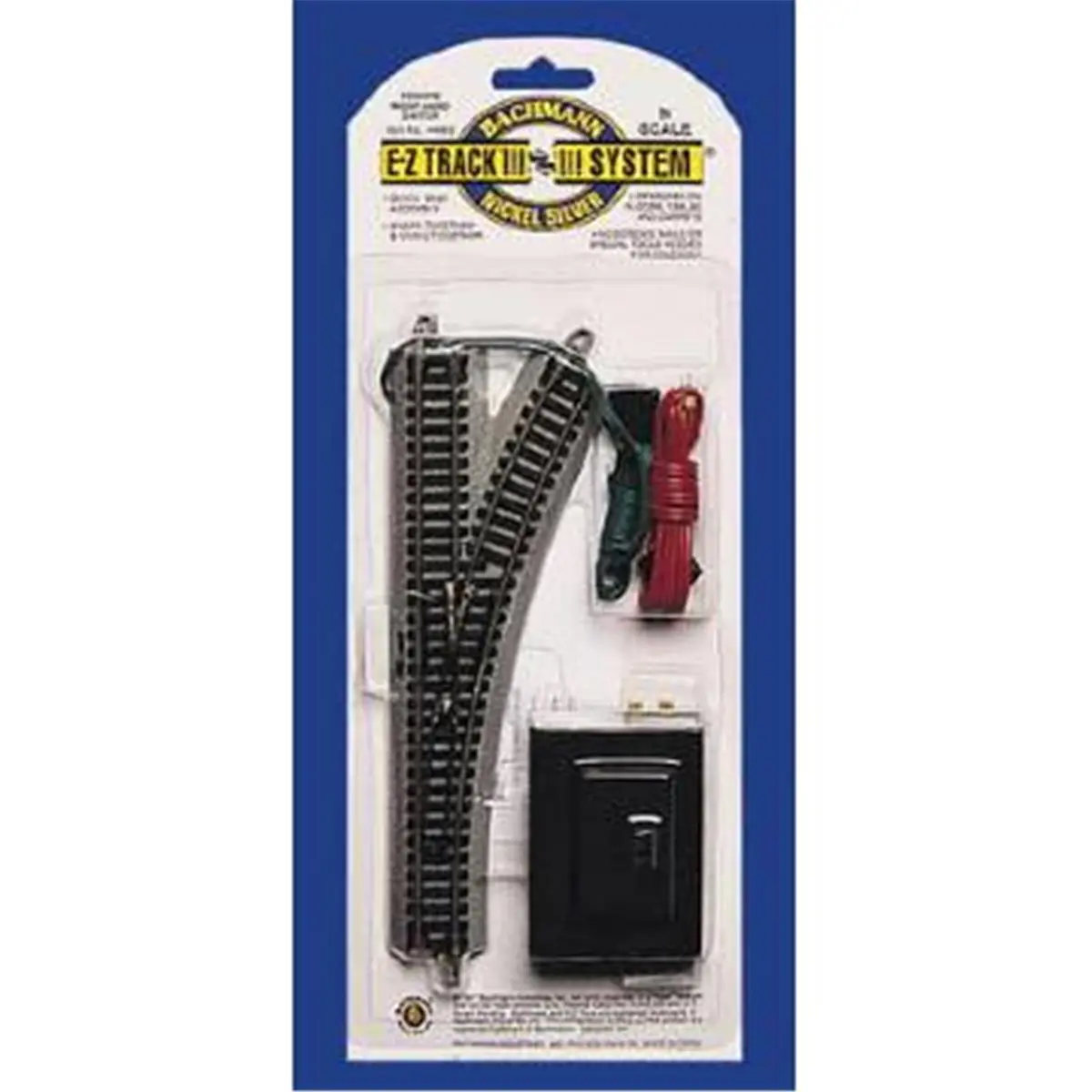 Bachmann Williams N Remote Right Turnout Switch - 6.25" Straight Length, Wood Grain Design, Manual Control, Power Routing, Gray Roadbed, Snaps for Tables, Floors, 6-1/4" Straight Length, 6-3/8" Curve Length