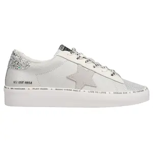 Vintage Havana Womens Dalya Glitter Lace Up Sneakers Shoes Casual - Off White