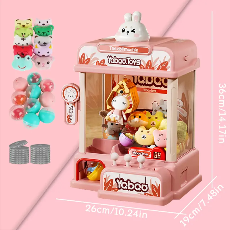Children's mini claw machine with lights and sound effects