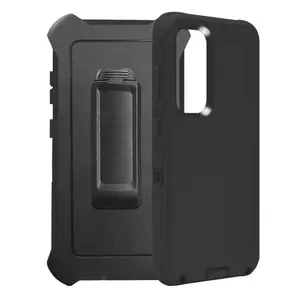 Rugged Defender Case Cover for / Samsung Galaxy S25Edge / Shockproof Heavyduty Protection Case With Belt Clip Casing