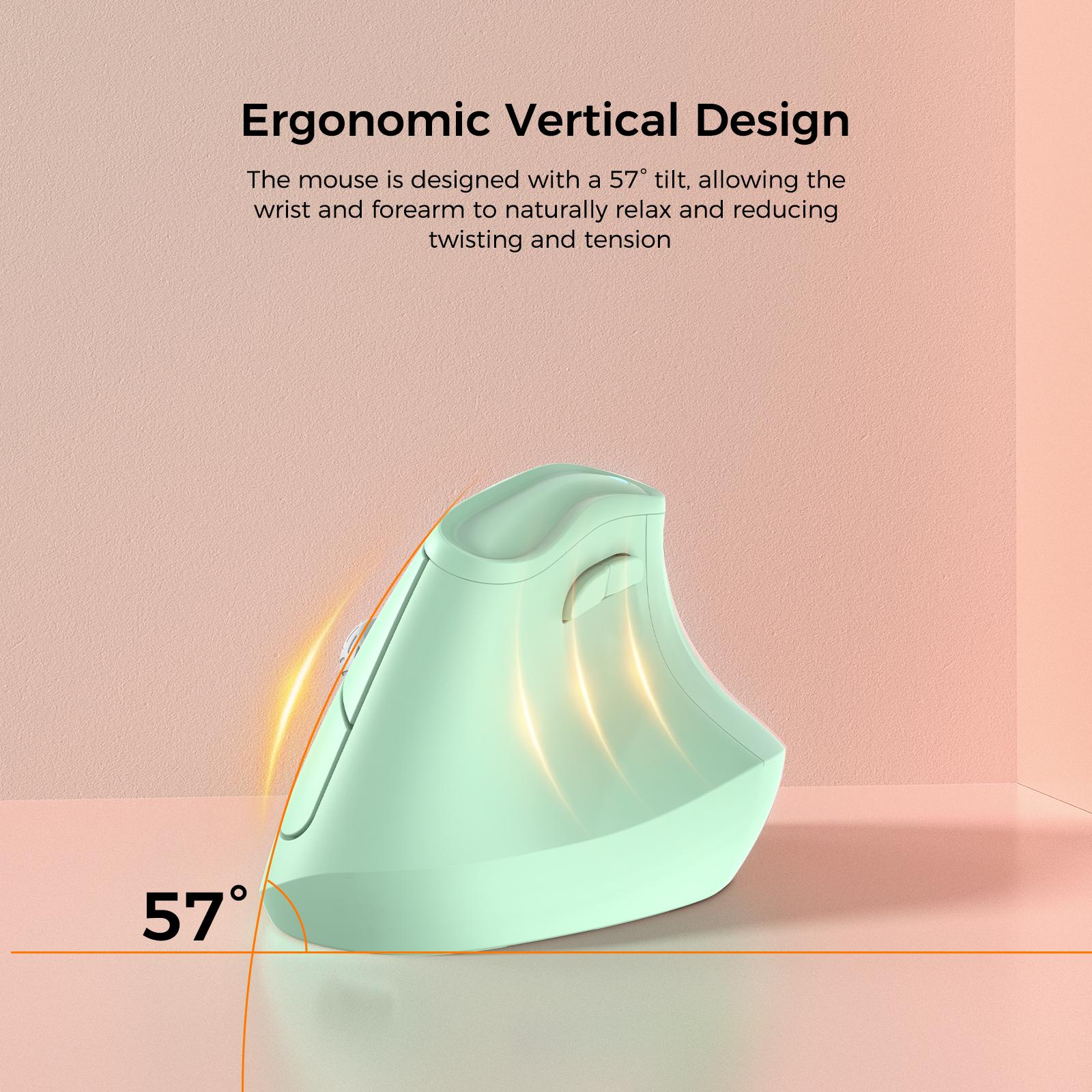 KYSONA Wireless Ergonomic Mouse, Vertical Mouse, Bluetooth Ergo Mouse, Quiet Click, 5 Level Adjustable DPI(800/1200/2400/2400/4000), Rechargeable 2.4G Mice Computer, PC, Mac, Laptop KYSONA Wireless Ergonomic Mouse, Vertical Mouse, Bluetooth Ergo Mouse, Quiet Click, 5 Level Adjustable DPI(800/1200/2400/2400/4000), Rechargeable 2.4G Mice Computer, PC, Mac, Laptop