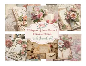 Whispers of Love: Roses & Romance Junk Journal Kit