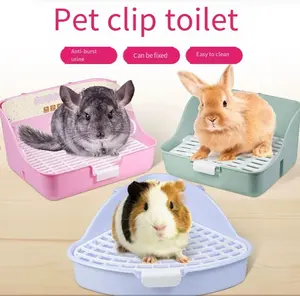 Extra Large Rabbit Litter Box with Anti-Splash Design - Dutch Pig, Dragon Cat, Mink, Triangle Potty Training Pan for Pet Bunnies